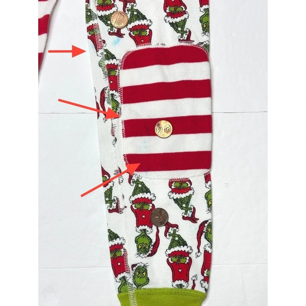 Dr. Seuss Hanna Andersson Grinch Pajama Pant Set 5 Whimsygoth Fantasy White Red